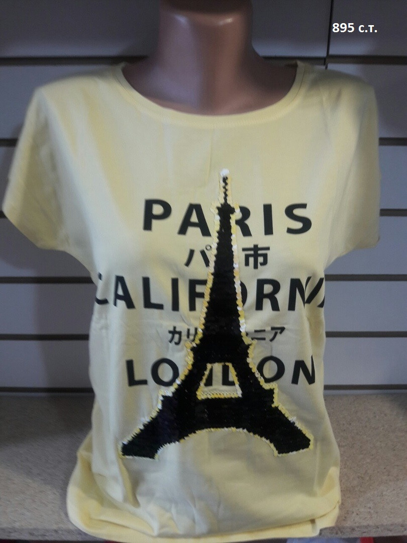 Женская футболка Париж 895 с.т. - фото 1 - id-p10136517