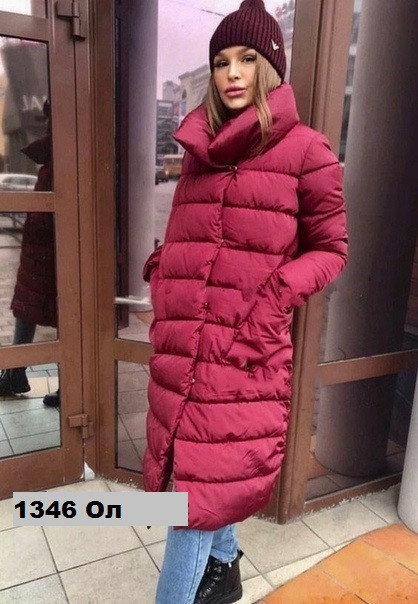 Куртка зимняя женская удлиненная 1346 Ол - фото 1 - id-p10136659