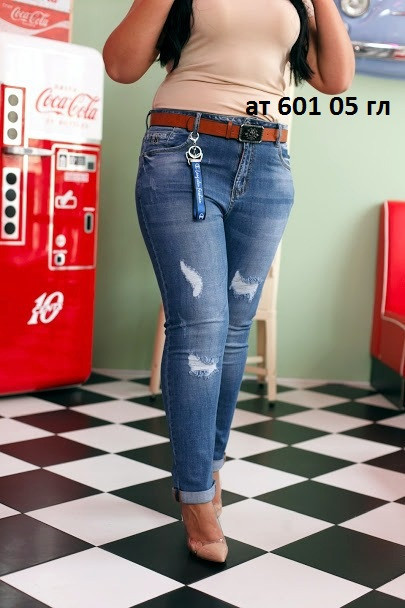 Женские джинсы батальные ат 601 05 гл - фото 1 - id-p10137325