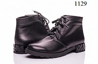 Женские ботинки на шнурках кажаные 1029