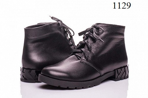 Женские ботинки на шнурках кажаные 1029 - фото 1 - id-p10137490