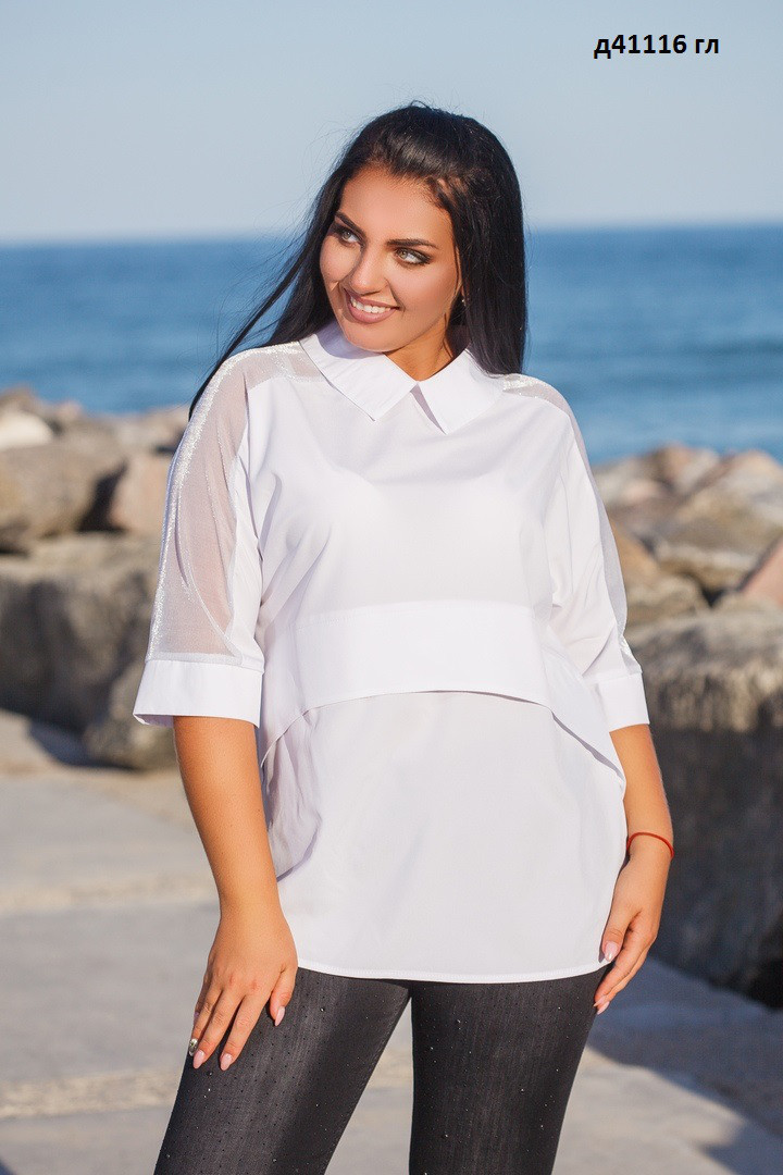 Женская блузка с сеткой д41116 гл - фото 1 - id-p10138155