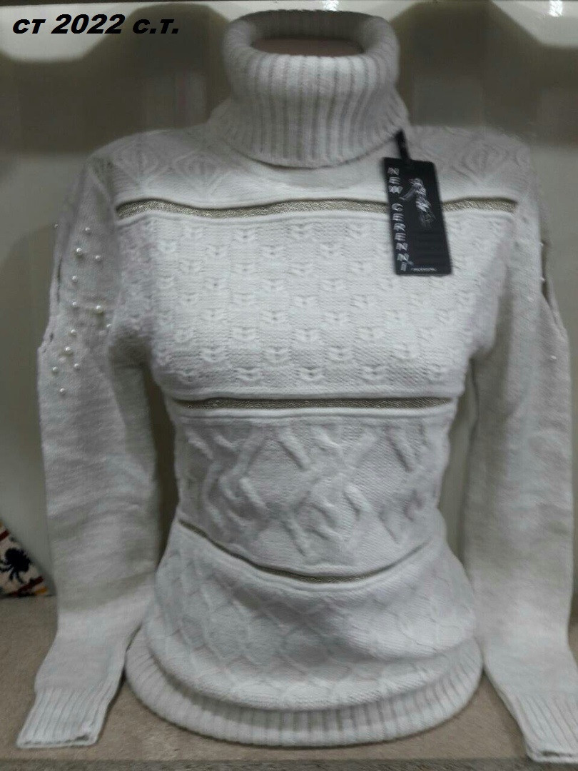 Женский свитер под горло зимний отличного качества Турция ст 2022 с.т. - фото 1 - id-p10138179