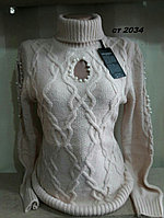 Женский свитер под горло с каплей ст 2034 с.т.