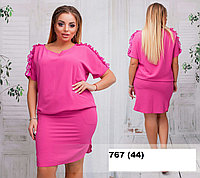 Женское платье ярко розовое (48 размер) 767 (44)
