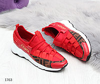 Модные яркие красные женские кроссовки 38р