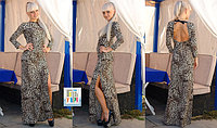 Платье леопардовое в пол 3019 $