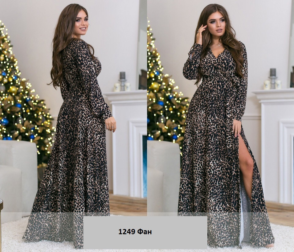 Женское леопардовое платье 1249 Фан - фото 1 - id-p10141751