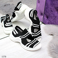 Спортивные текстильные женские модные босоножки