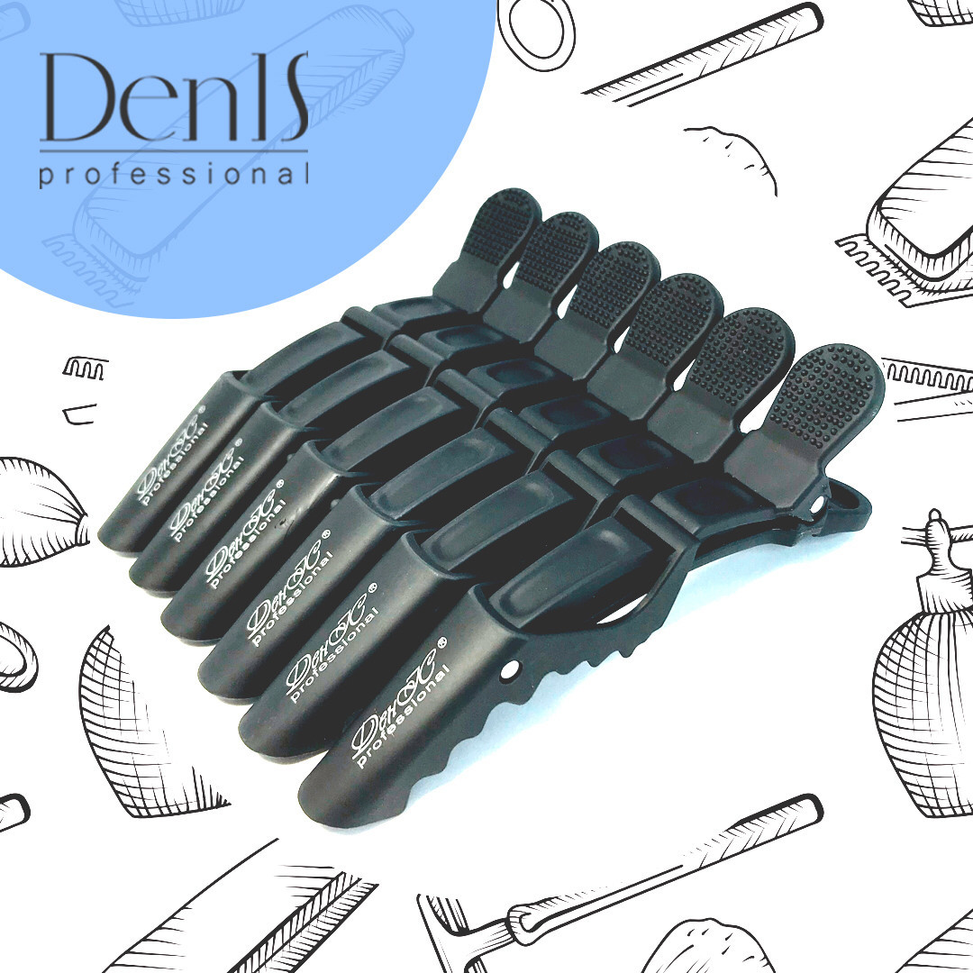Зажим для волос DenIS professional- крокодил каучук - фото 1 - id-p10142189