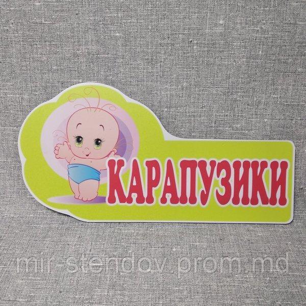 Табличка для группы детского сада Карапузики - фото 1 - id-p10117936