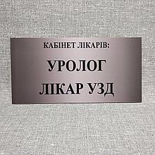 Табличка "Уролог", "Лікар УЗД"