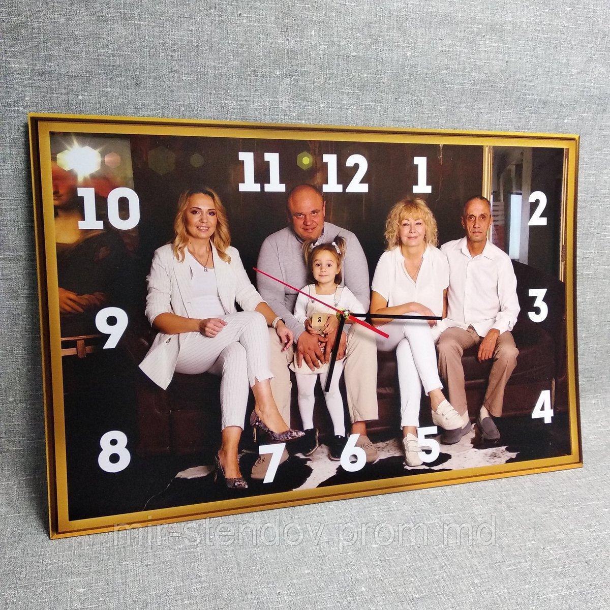 Часы Настенные с Вашей семейной фотографией. Прямоугольные - фото 1 - id-p10107561