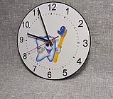 Часы настенные для стоматологии. Зубная щетка, фото 2