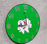 Часы настенные для стоматологии. Уникальные стрелки. Зеленые, фото 2