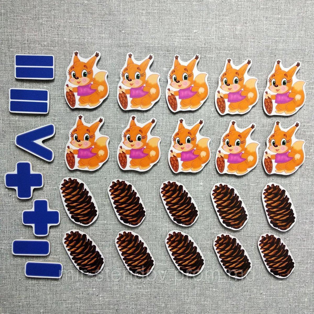 Магнитная математика Белочки и Шишки, фото 1