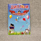 Диплом и значок с розеткой  и ленточками в украинском стиле с фотографией выпускника, фото 6