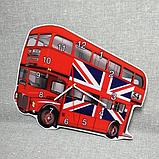 Часы настенные Автобус с флагом Англии, фото 2