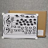 Магнитный нотный стан и ноты магниты. Пособие 34х26 см, фото 2
