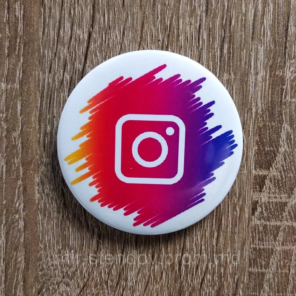 Значок с логотипом Instagram Рaints - фото 1 - id-p10142597