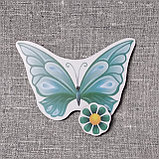 Магнитный стенд для крепления рисунка Бабочка (Бирюзовая), фото 2