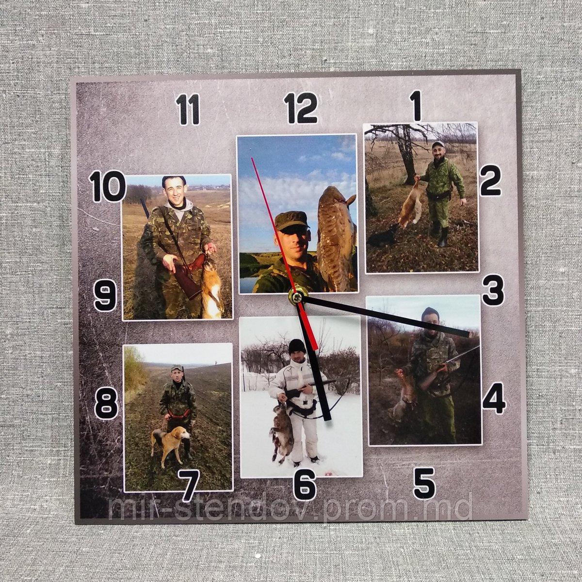 Часы Настенные "Клуб охотников" с вашей фотографией - фото 1 - id-p10142614