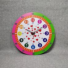 Обучающие настенные часы Сердечки