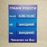 Табличка График работы с карманчиками и вставками, фото 2