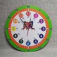 Обучающие настенные часы Феи (Салатовый ободок) 40 см