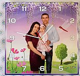 Квадратные настенные часы с вашей фотографией, фото 2