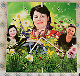 Квадратные настенные часы с вашей фотографией, фото 4