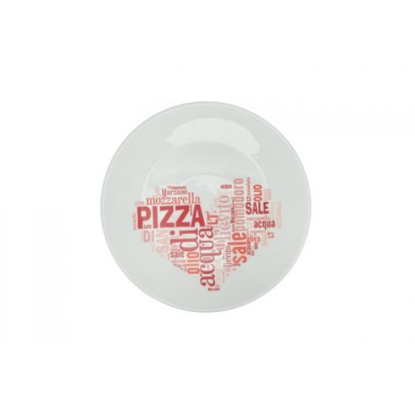 Тарелка для пиццы Bormioli Piatti Pizza 33 см I Love Pizza Red 419320-753 - фото 1 - id-p8348713