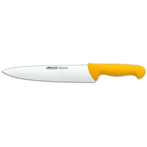 Нож поварской Arcos 2900 25 см желтый 292200 - фото 1 - id-p5560654