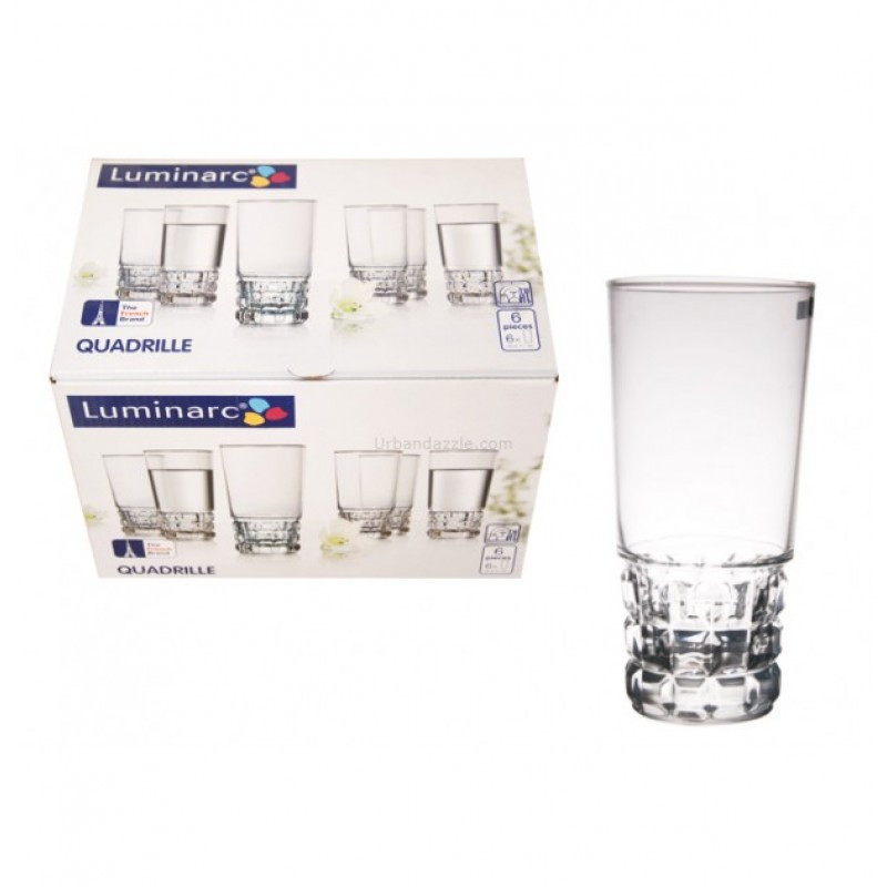 Набор стаканов высоких Luminarc Quadrille 330 мл 6 пр N7049 - фото 1 - id-p10116477