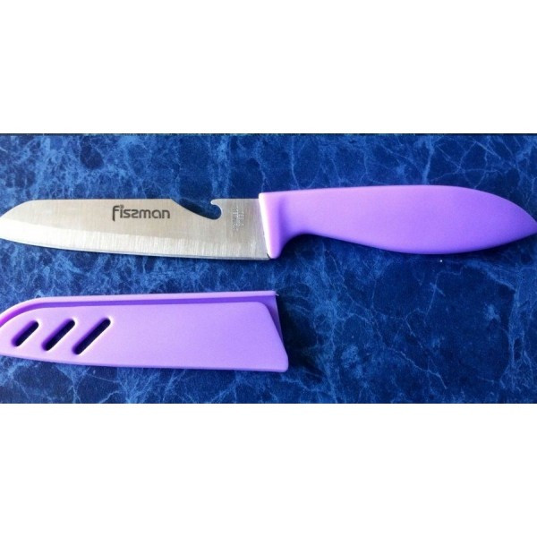 Нож для овощей в чехле разные цвета Fissman 7015 F - фото 1 - id-p5578356