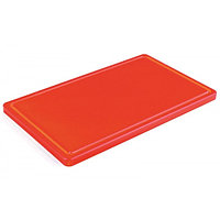 Доска кухонная с канавкой Durplastics 400х300х20 мм красная 9821RJ4