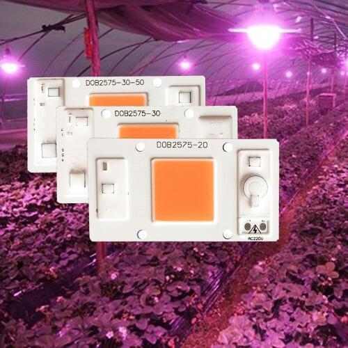 Светодиодный модуль COB LED 50W AC220 40*75мм для растений - фото 1 - id-p10149002