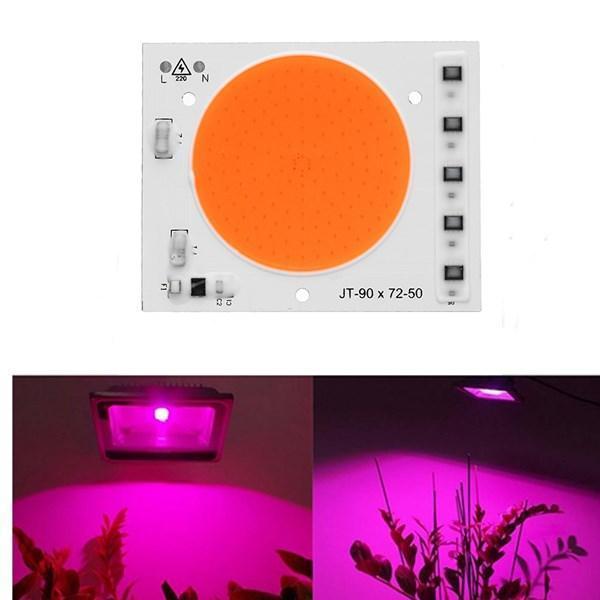 Светодиодный фито модуль COB LED 50W AC220 90*72мм для растений - фото 1 - id-p10149003