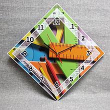 Оригинальные настенные часы Геометрические пренадлежности