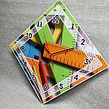 Оригинальные настенные часы Геометрические пренадлежности, фото 2