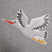 Аист. Настенная декорация для детского сада.