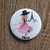 Значок металлический из серии "Юная леди" с именами девушек, фото 4