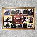 Часы Настенные с вашими фотографиями на подарок (Коллаж). Прямоугольные, фото 3