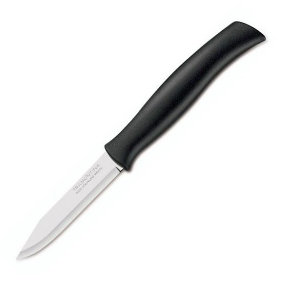 Нож для овощей Tramontina Athus black 76 мм инд. Блистер 23080/903 - фото 1 - id-p5557464