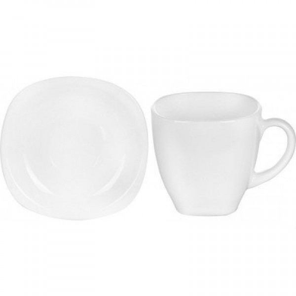 Чашка с блюдцем Luminarc Carine White 220 мл 2 пр D4401 - фото 1 - id-p10115570