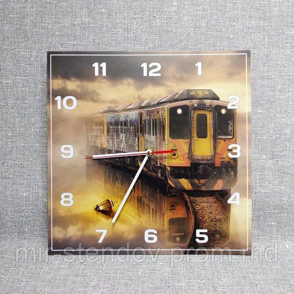 Часы настенные квадратные Поезд - фото 1 - id-p5997393