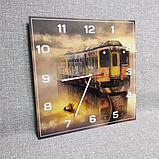 Часы настенные квадратные Поезд, фото 2
