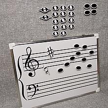 Магнитно-маркерное пособие Нотный стан. 30х40 см