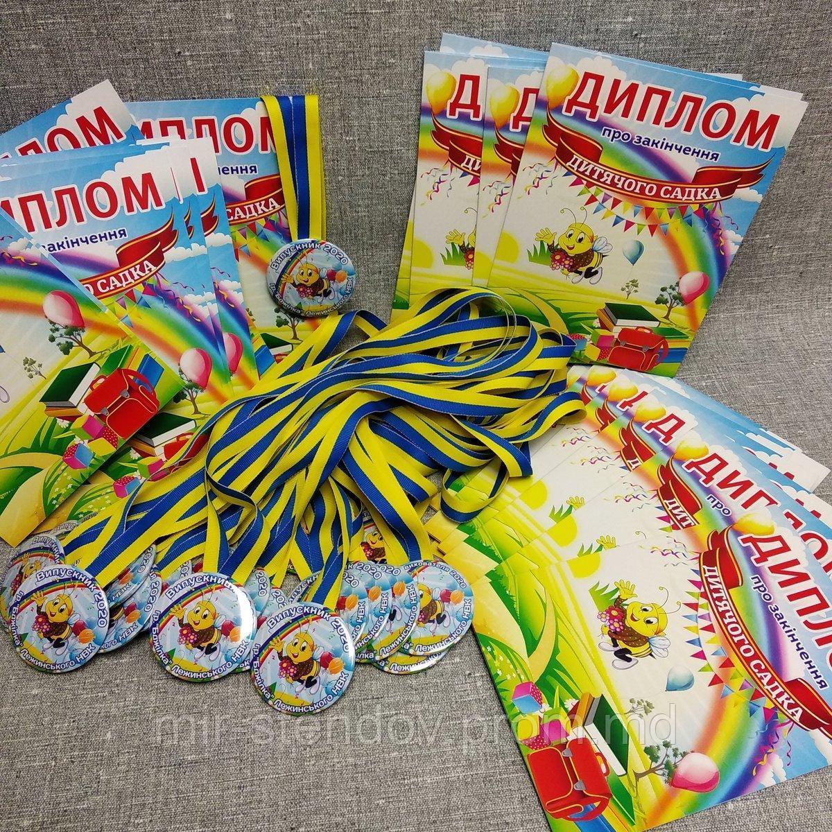 Диплом и медаль для выпускника детского сада группа "Пчёлка", фото 1