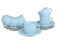 Набор чайный фарфор 12 предметов чашка 250 мл Ажур мятный Lefard 722-124